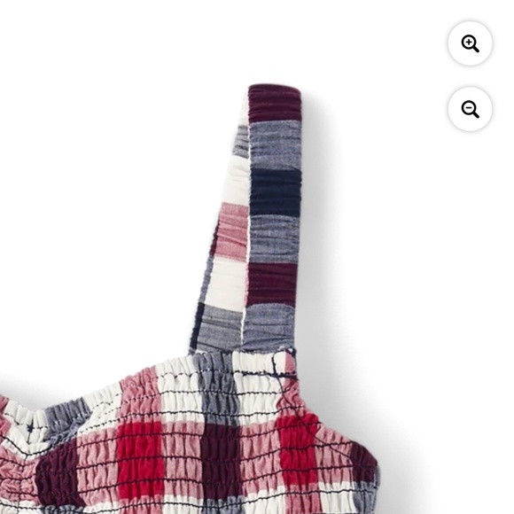 The Children’s Place Girls Strappy Gingham Smocked Ruffle Dress Size XXL (16) NW - Picture 6 of 7